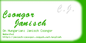 csongor janisch business card